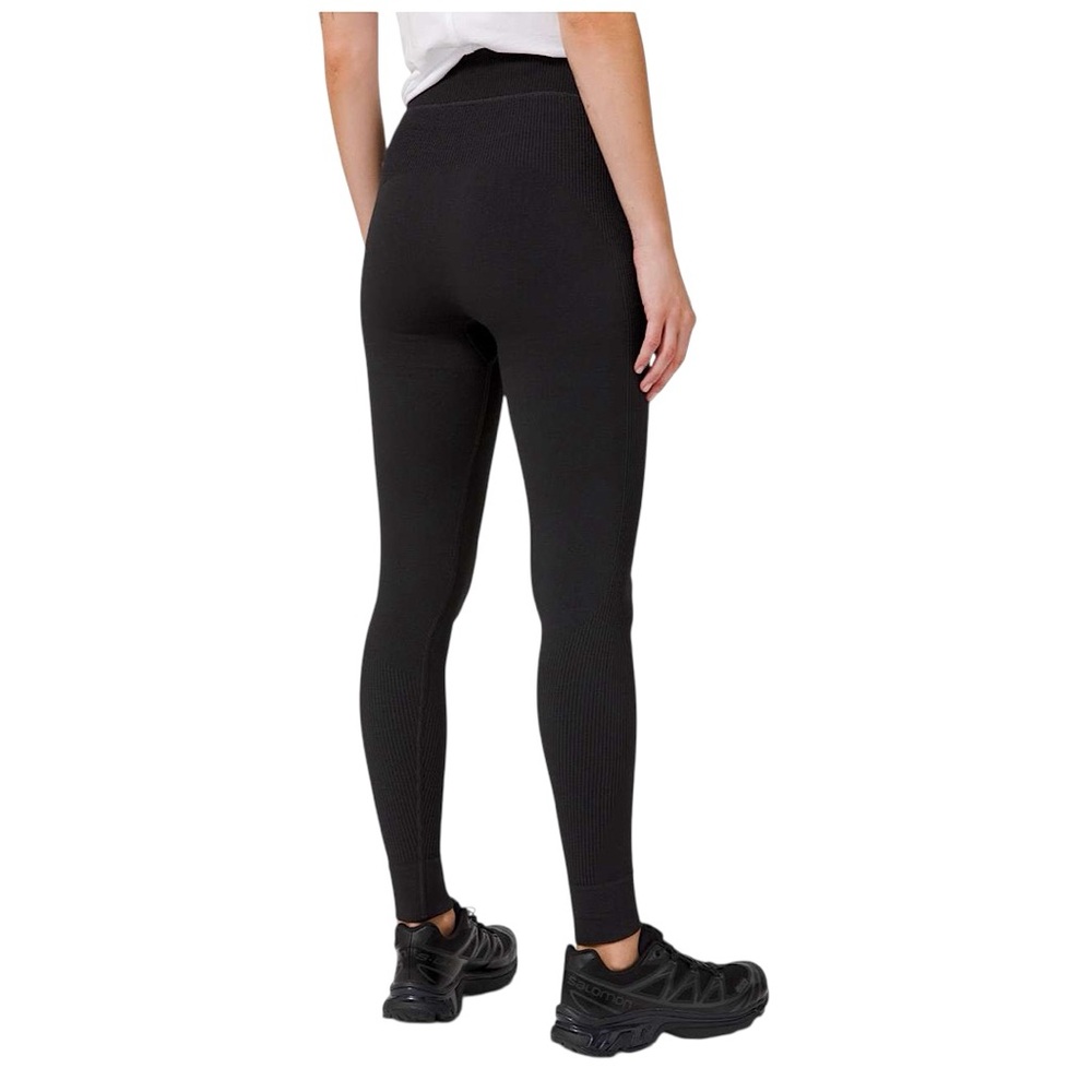 LULULEMON Keep The Heat Thermal Wool Blend Leggings 27" in Black - Picture 2 of 12
